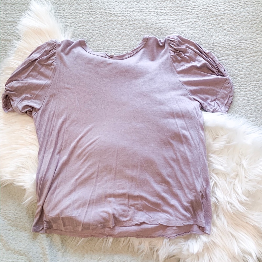 Knot-Puffy Sleeve Shirt